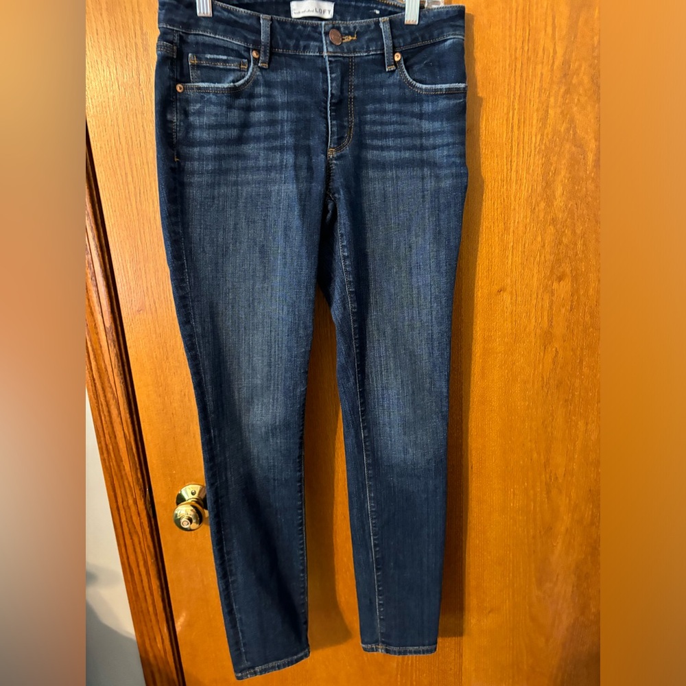 Made And Loved LOFT Curvy Skinny‎ Cropped 26/2 Blue Jeans